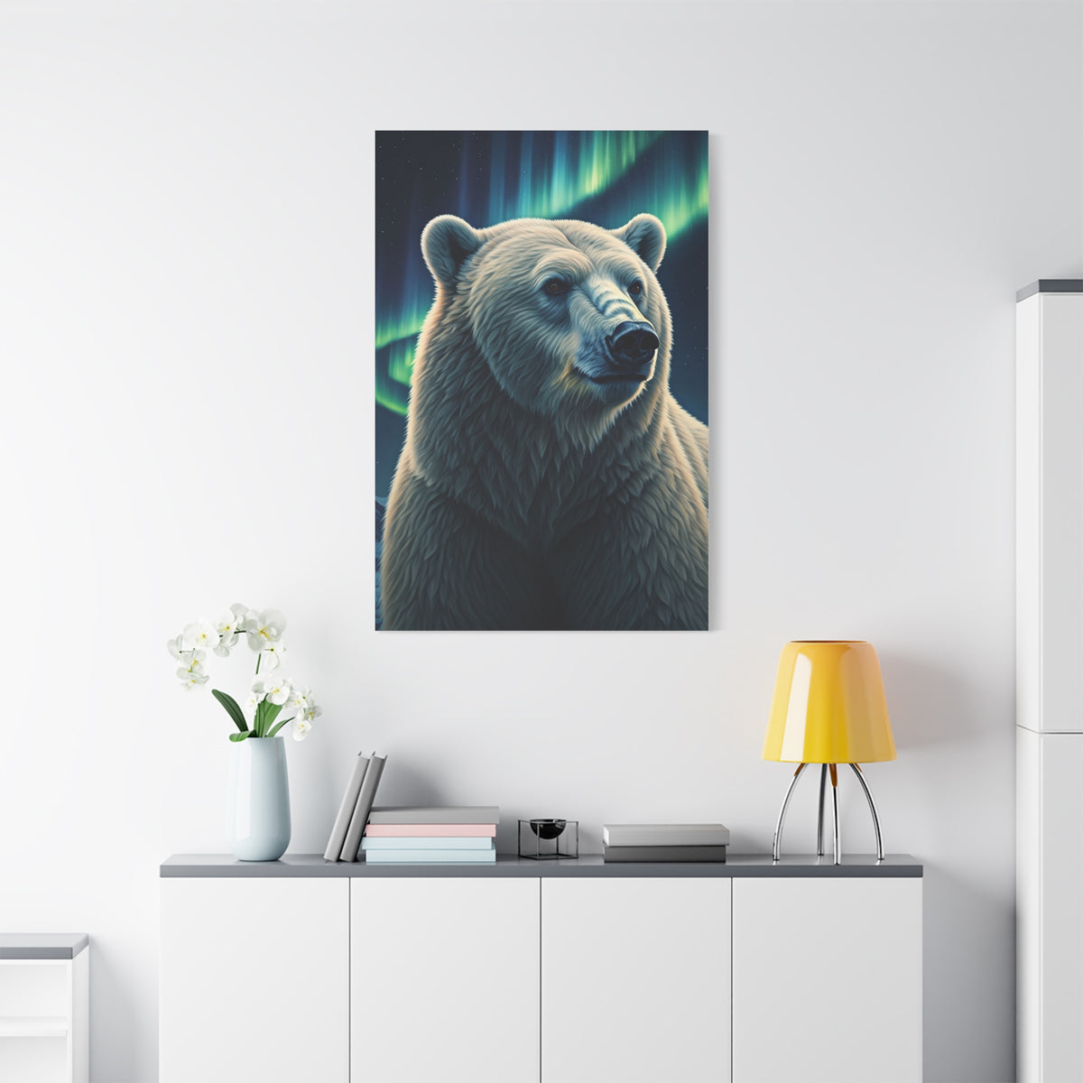 Northern Lights Polar Bear Wall Art & Canvas Prints