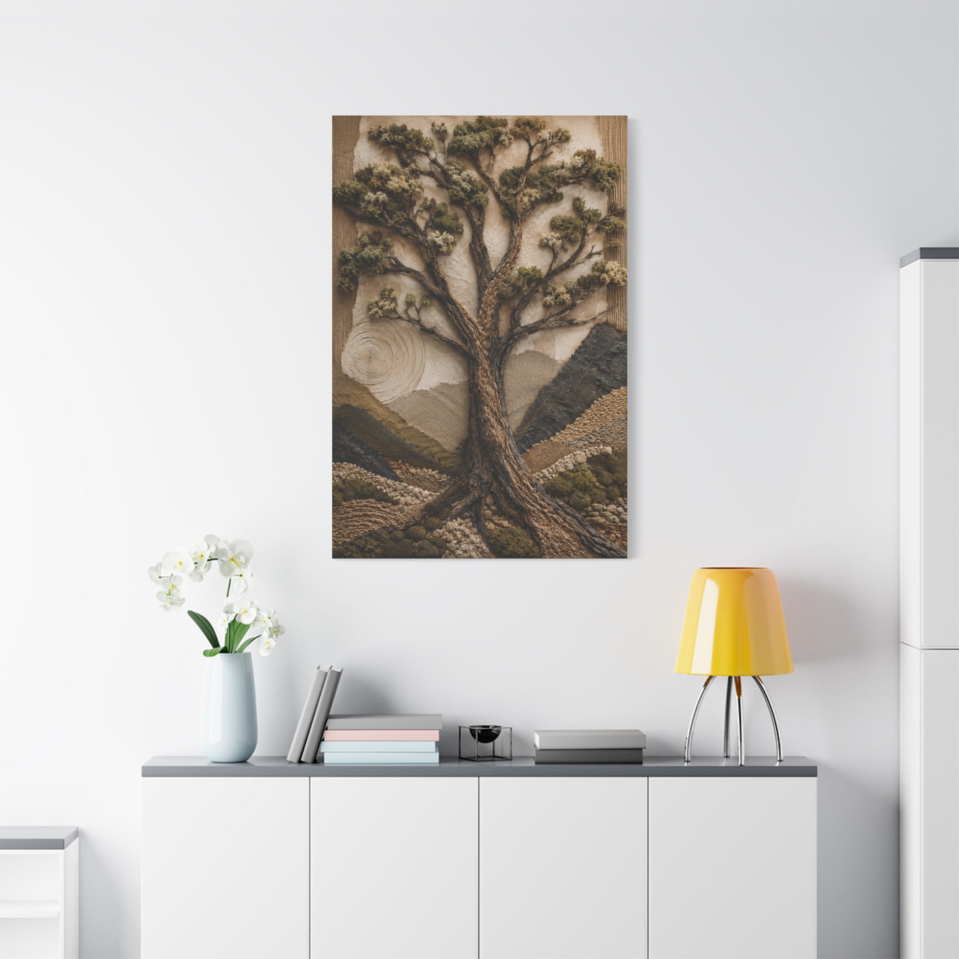 Textured Earth Tree Relief Organic Landscape Trees Wall Art & Canvas Print