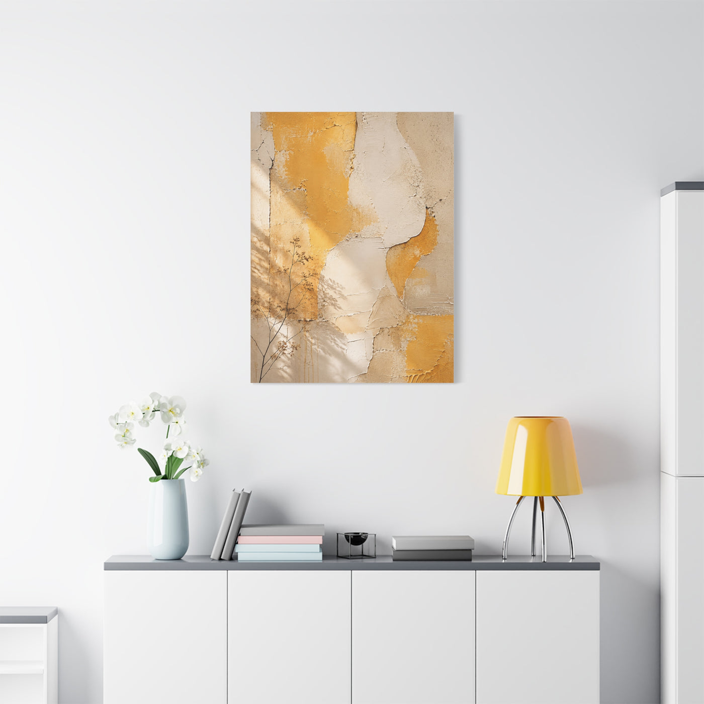 Sunlit Plaster Organic Wall Texture Composition Wall Art & Canvas Print