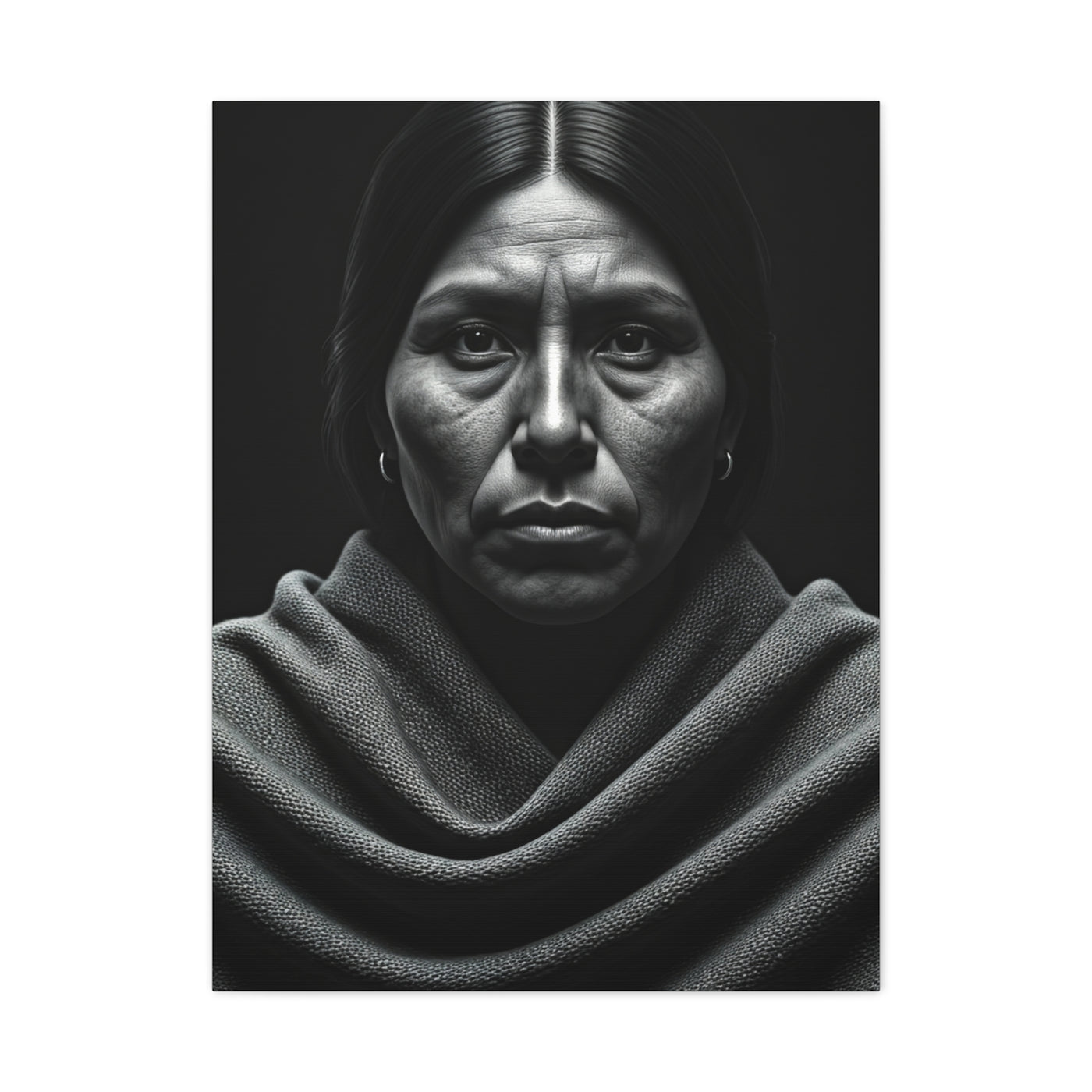 Silent Resilience Black & White Portrait Wall Art & Canvas Prints