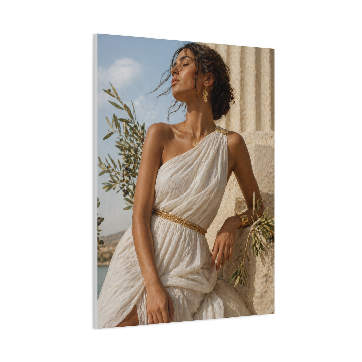 Contemporary Greek Goddess Portrait Wall Art & Canvas Print