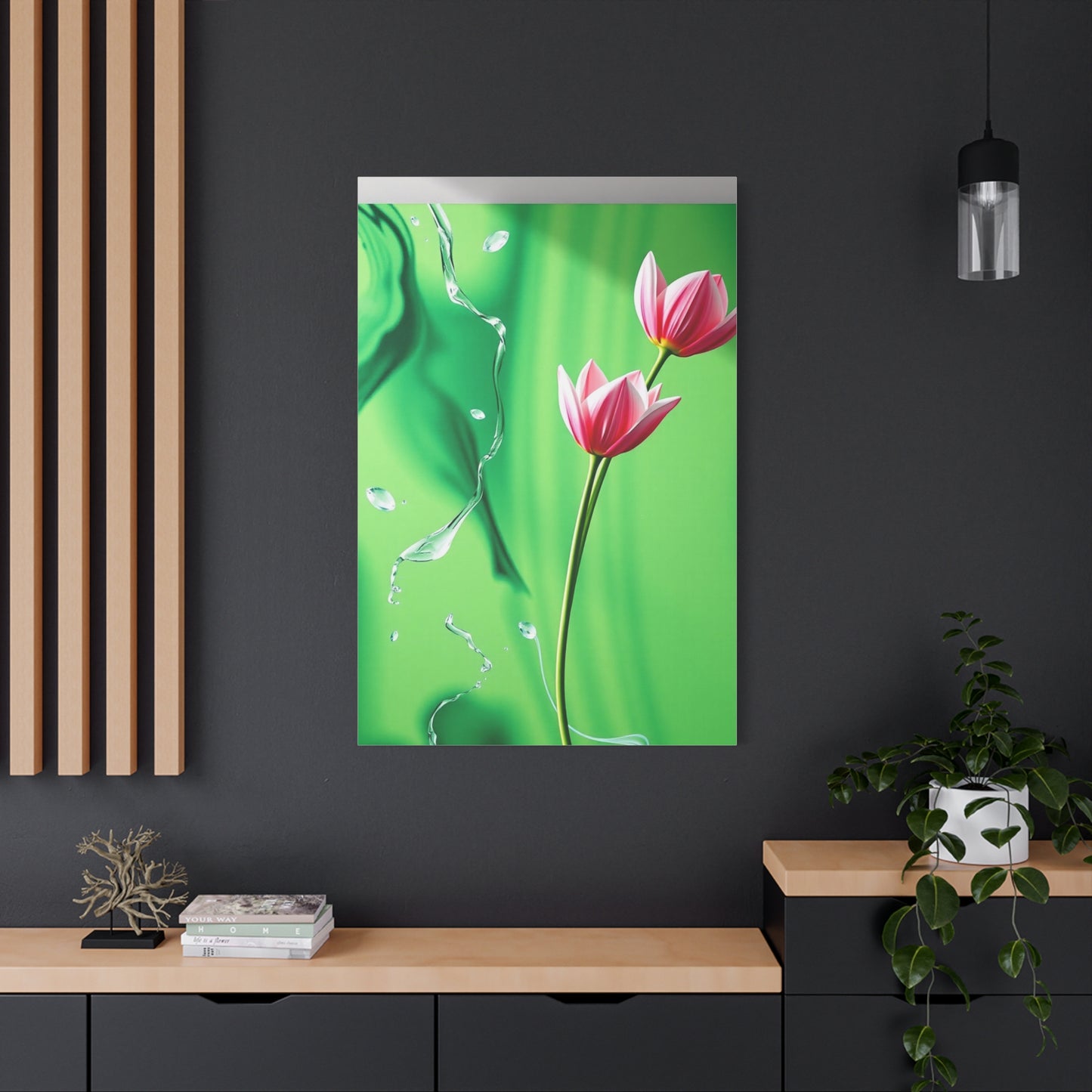 Supreme Green & Pink Canvas Art Collection Wall Art & Canvas Print