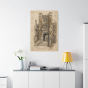 Ivy-Covered Gothic Arch Architectural Study Wall Art & Canvas Print