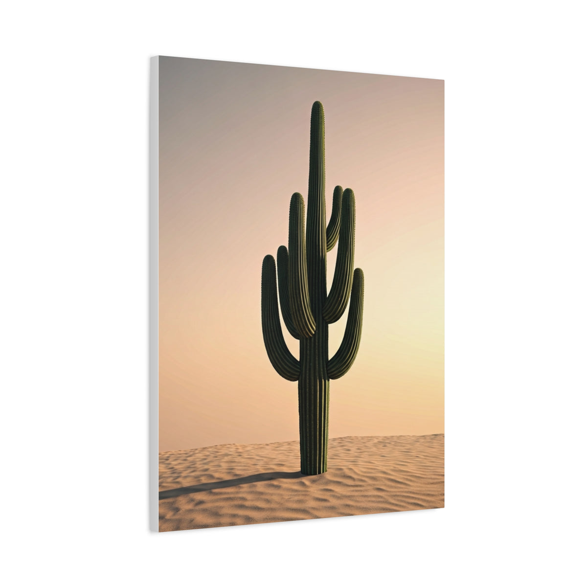 Minimalist Saguaro Desert Sunset Wall Art & Canvas Prints