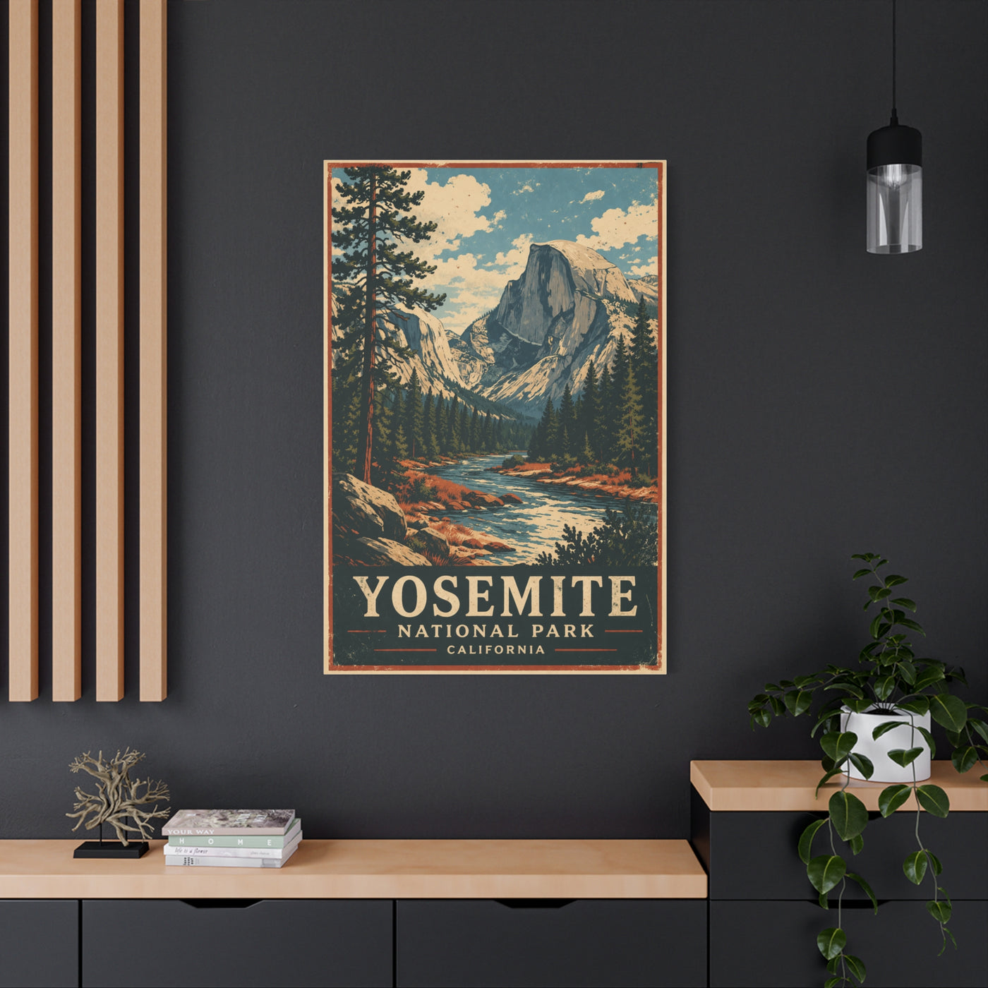 Vintage Yosemite National Park Poster Wall Art & Canvas Print