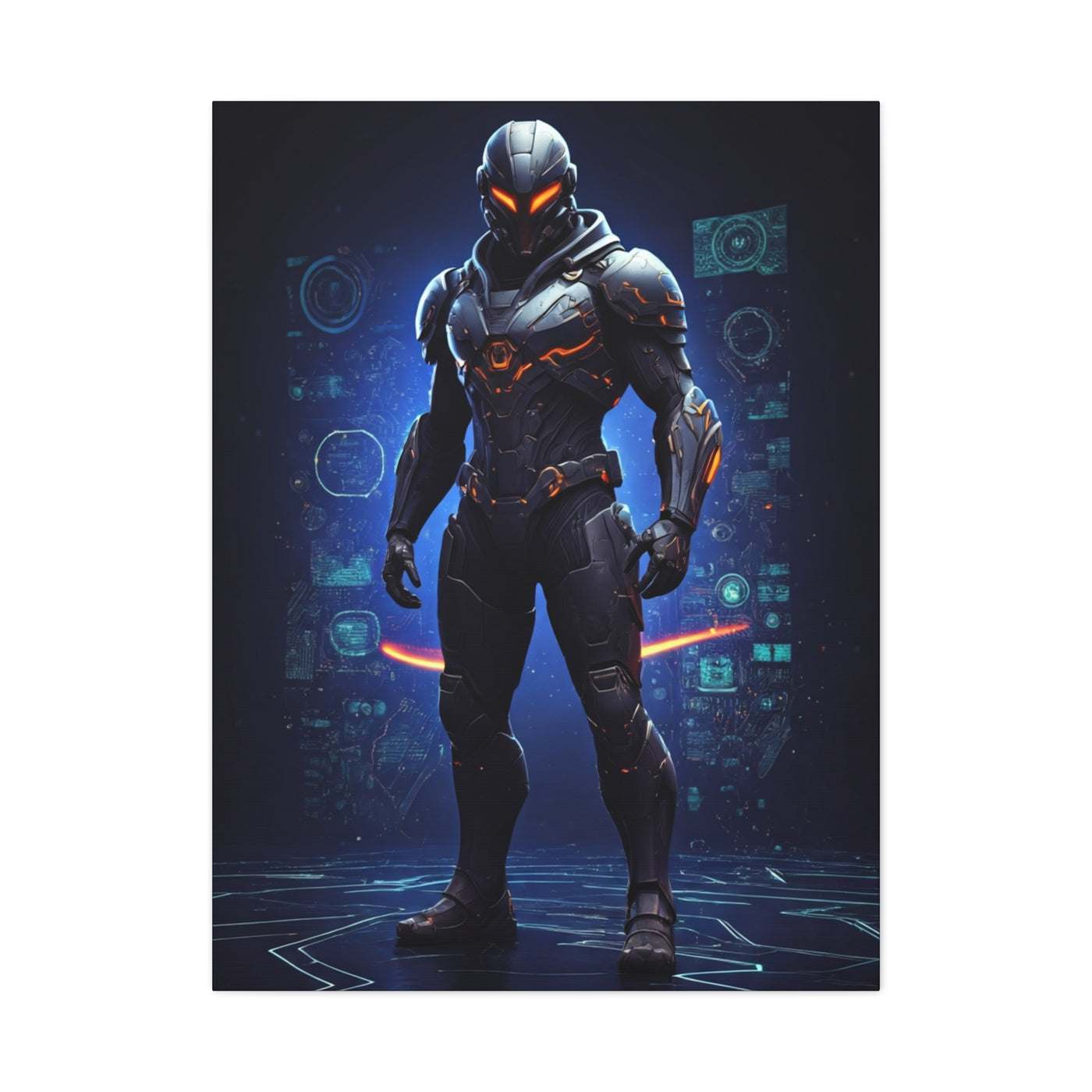 Futuristic Armored Sentinel Wall Art & Canvas Prints