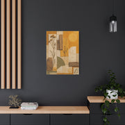 Mixed Media Botanical Collage Mustard Composition Wall Art & Canvas Print