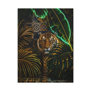 Neon Jungle Tiger Luxe Statement Tropical Wall Art & Canvas Print