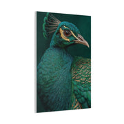 Regal Emerald Peacock Portrait Wall Art & Canvas Print