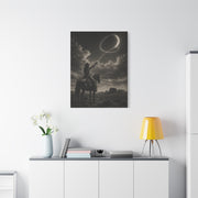 Cowgirl Moon Lasso Silhouette Scene Wall Art & Canvas Print