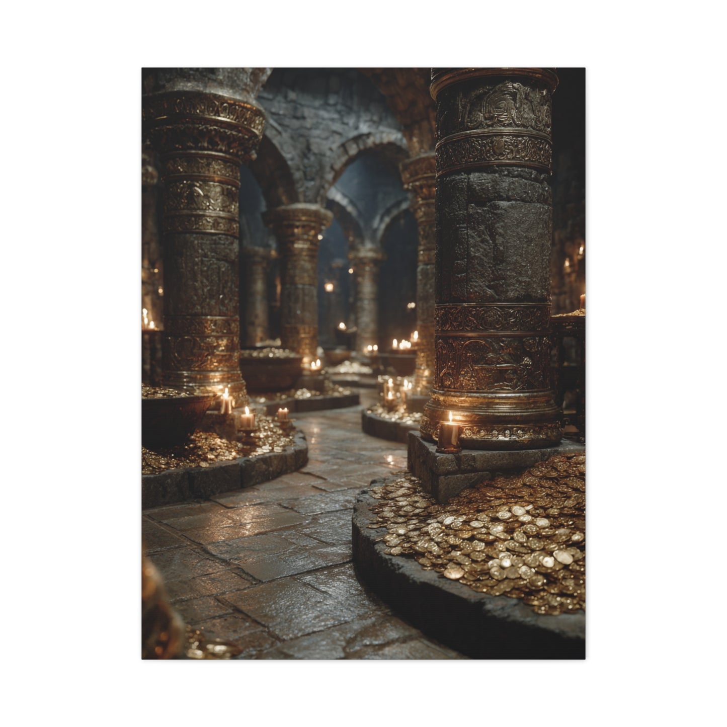 Hidden Treasury Gold Chamber Wall Art & Canvas Print