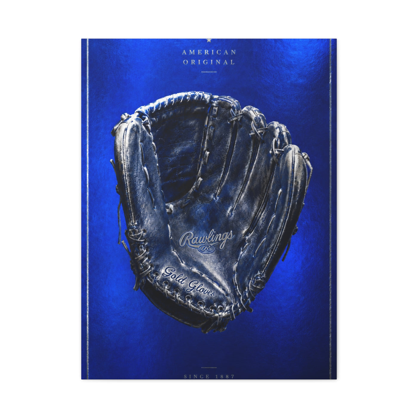 Cobalt Baseball Glove Collector Sports Wall Art & Canvas Print