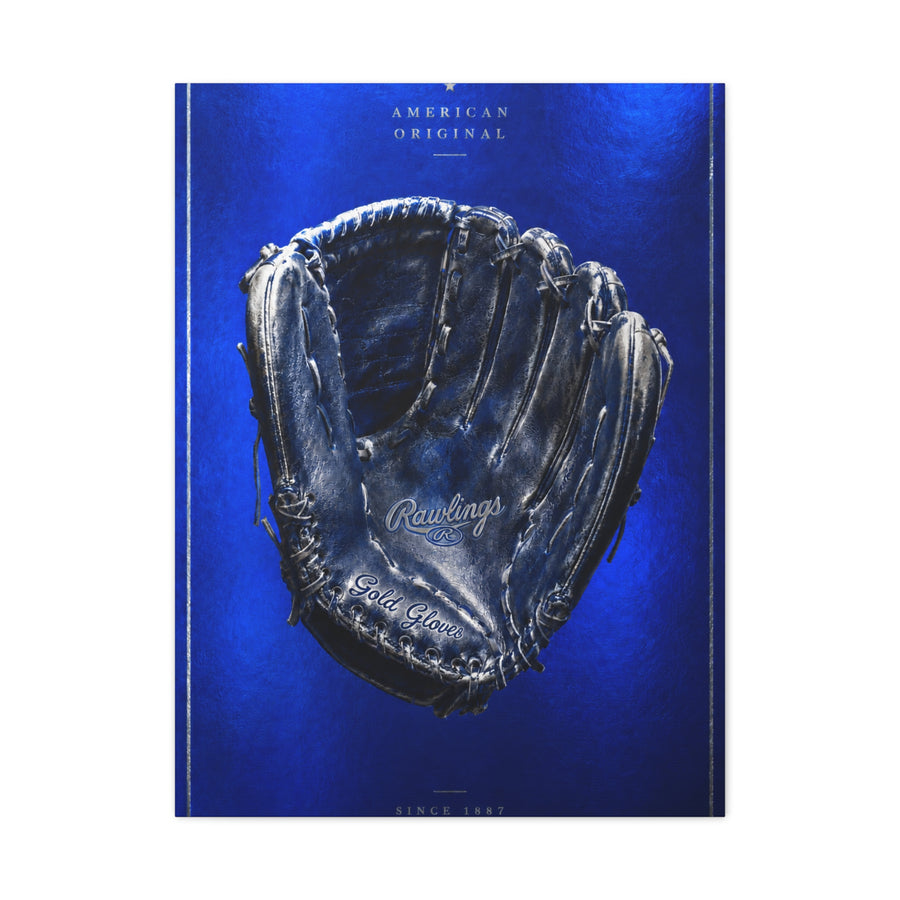 Cobalt Baseball Glove Collector Sports Wall Art & Canvas Print
