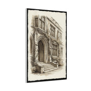 Ivy-Covered Collegiate Arch Sketch Wall Art & Canvas Print