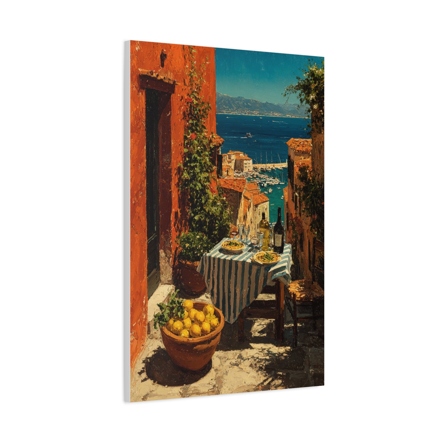 Amalfi Coast Terrace Lunch Wall Art & Canvas Print