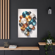 Overlapping Multicolor Metal Circles Wall Art & Canvas Print
