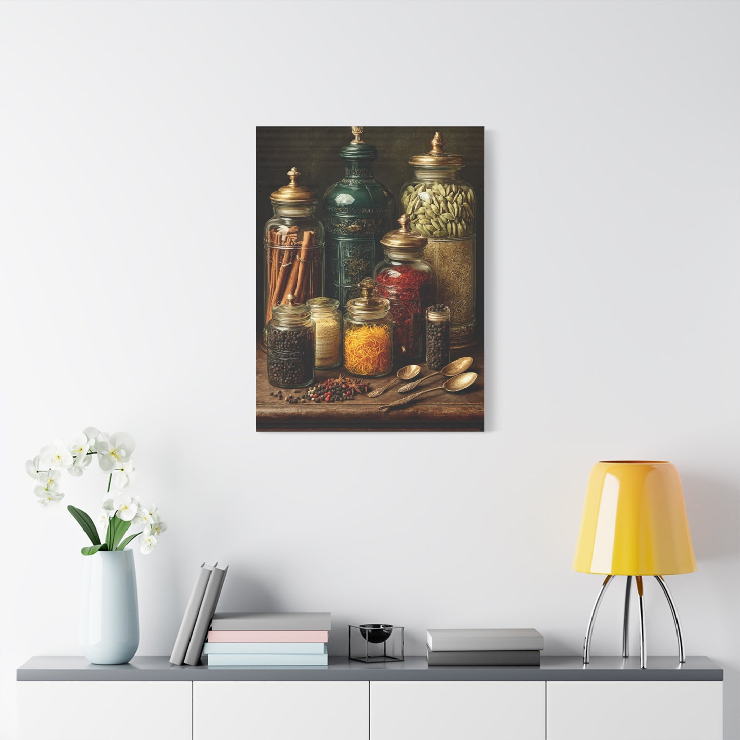 Premium Spice Jars Still Life Wall Art & Canvas Print