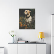 Golden Retriever Wildflower Portrait Wall Art & Canvas Print