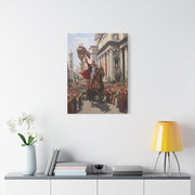 Roman Emperor Riding Through Ancient Rome Wall Art & Canvas Print