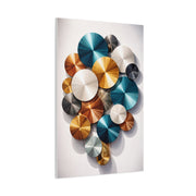 Overlapping Multicolor Metal Circles Wall Art & Canvas Print