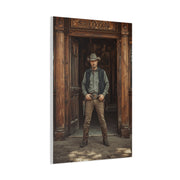 Gunslinger Outside the Saloon Wall Art & Canvas Print