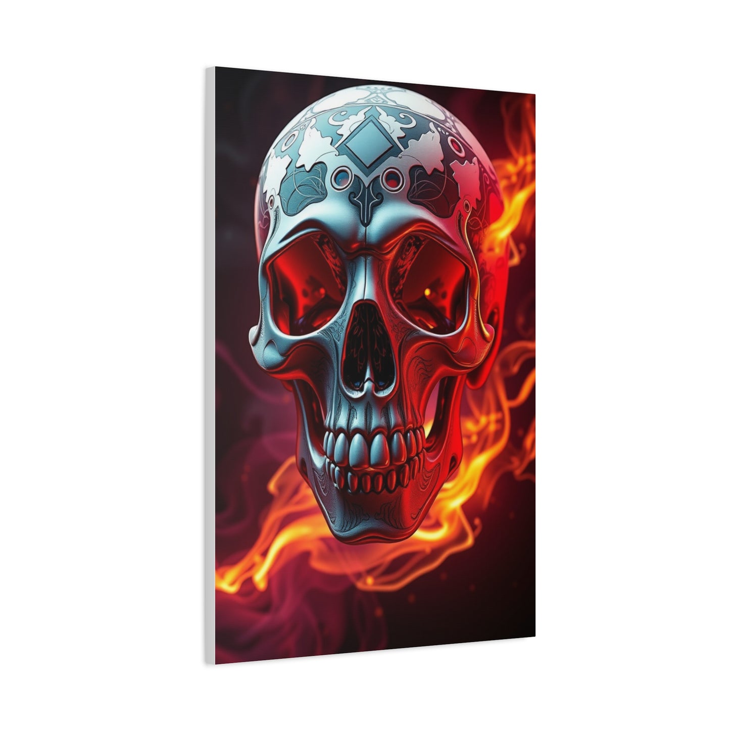 3D Trippy Skull Art By Ali Gulec Supreme Gallery Wall Art & Canvas Print