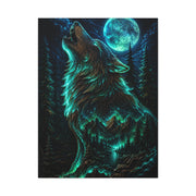 Celestial Spirit Wolf Dual Form Scene Wall Art & Canvas Print