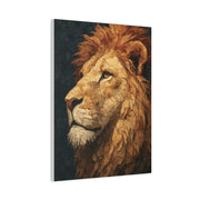 Textured Lion Portrait Painterly Close-Up Wall Art & Canvas Print