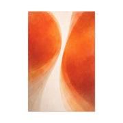 Dual Orange Flow Abstract Composition Wall Art & Canvas Print