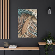 Surfboard Carved Barrel Wave Perspective Wall Art & Canvas Print