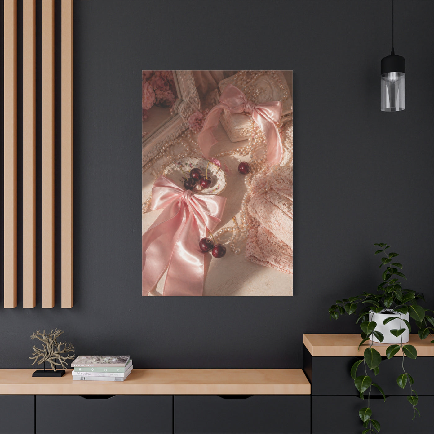 Coquette Satin Bow Still Life Wall Art & Canvas Print