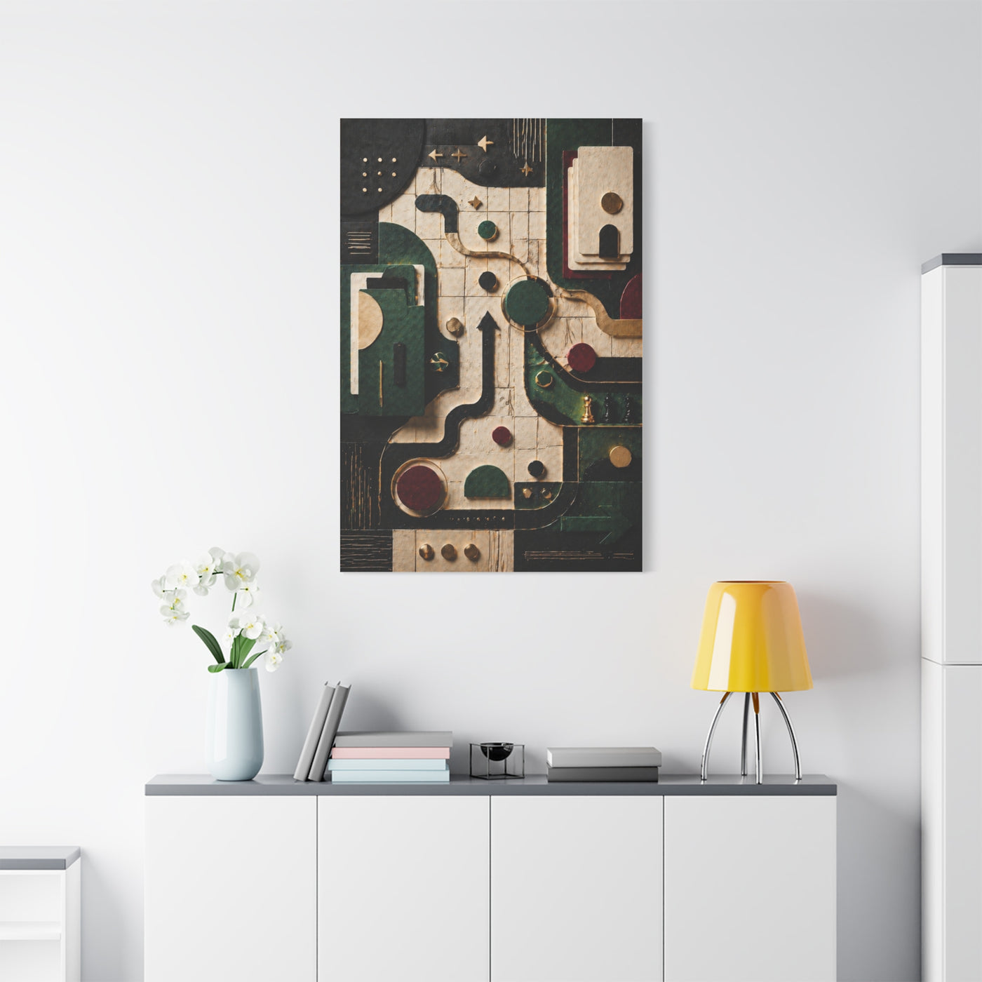 Strategic Pathway Abstract Composition Wall Art & Canvas Print