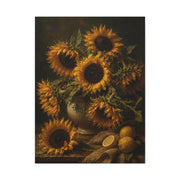 Old Master Sunflower Still Life Wall Art & Canvas Print