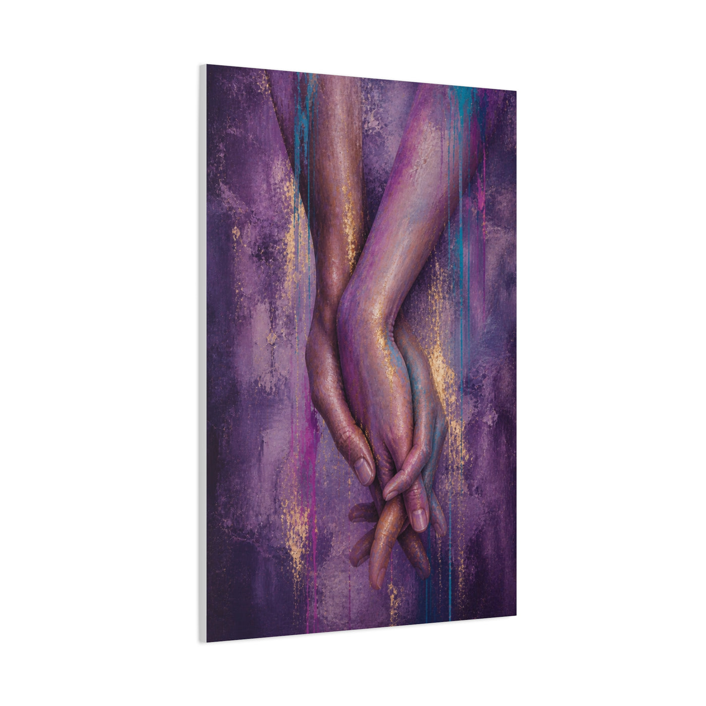 Intertwined Hands Abstract Emotion Wall Art & Canvas Print