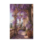 Wisteria Stone Terrace Garden Wall Art & Canvas Print