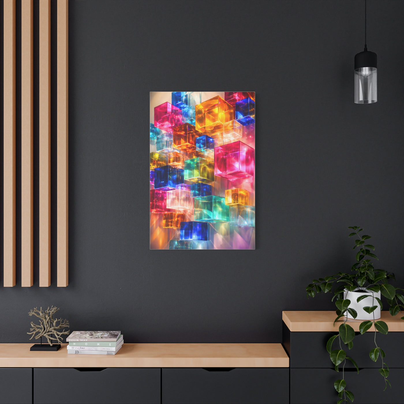 Luminous Acrylic-Glass Cubes Wall Art & Canvas Print