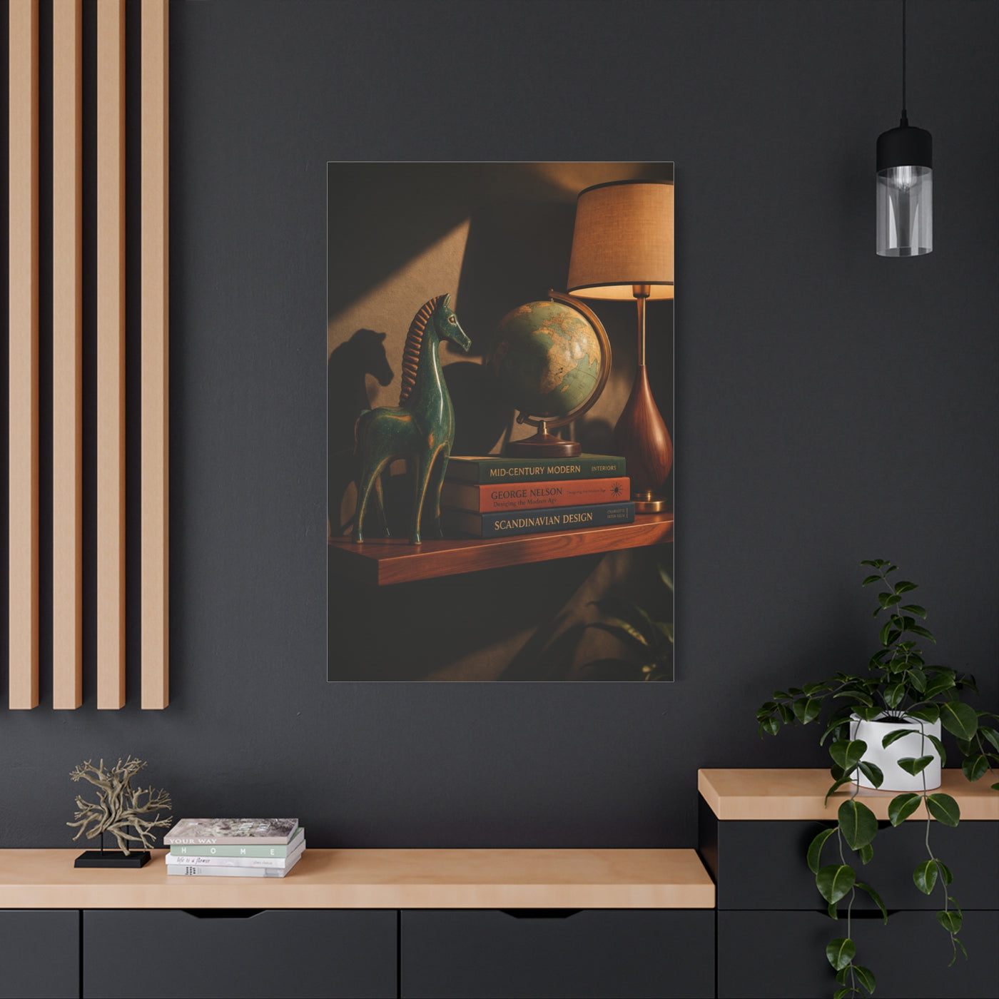 Mid Century Collector Shelf Still Life Wall Art & Canvas Print