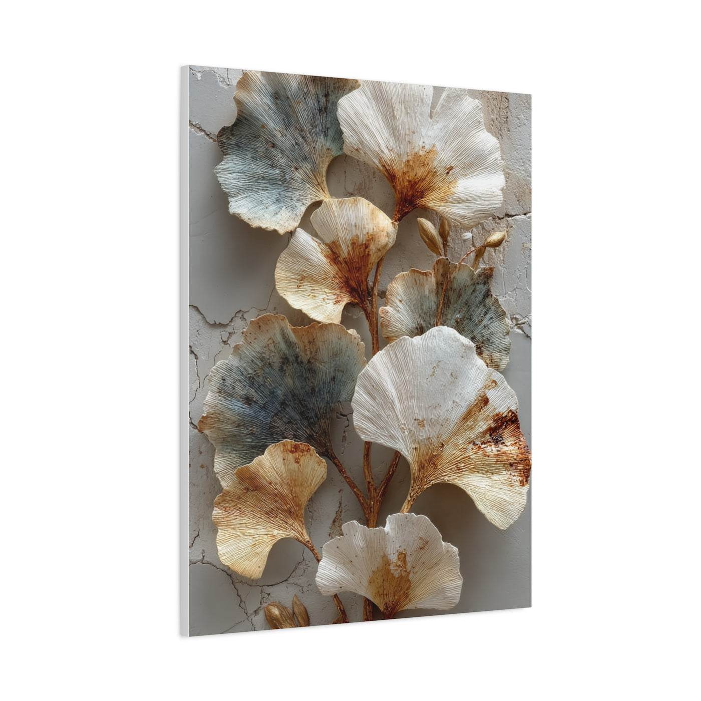 Textured Ginkgo Botanical Wall Art & Canvas Print