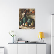 Rustic Ceramic Pantry Shelf Still Life Wall Art & Canvas Print