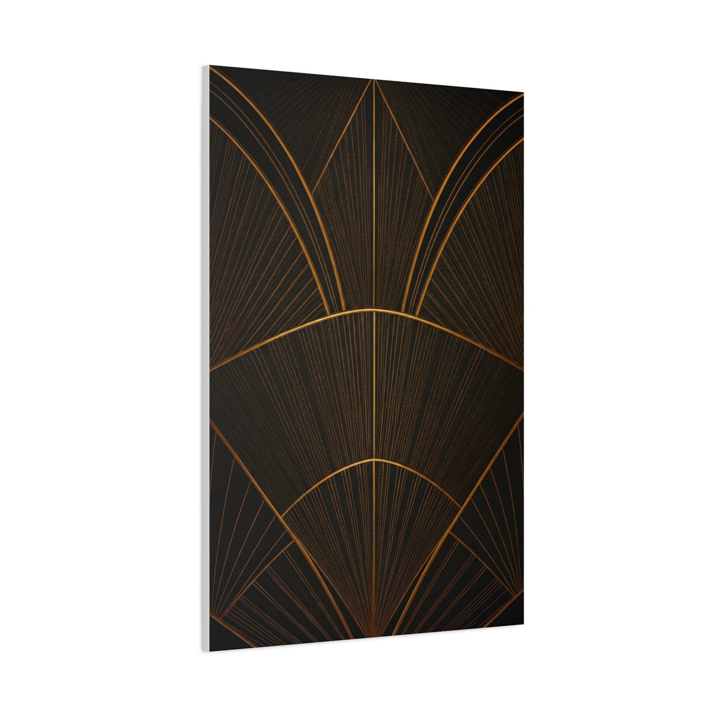 Minimal Gold Fan Geometry Wall Art & Canvas Prints