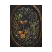 Chalkboard Cocktail Illustration Wall Art & Canvas Print