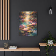 Impressionist Multicolor Water-Lily Pond Wall Art & Canvas Print