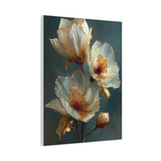Gold-Edged Floral Elegance Wall Art & Canvas Print