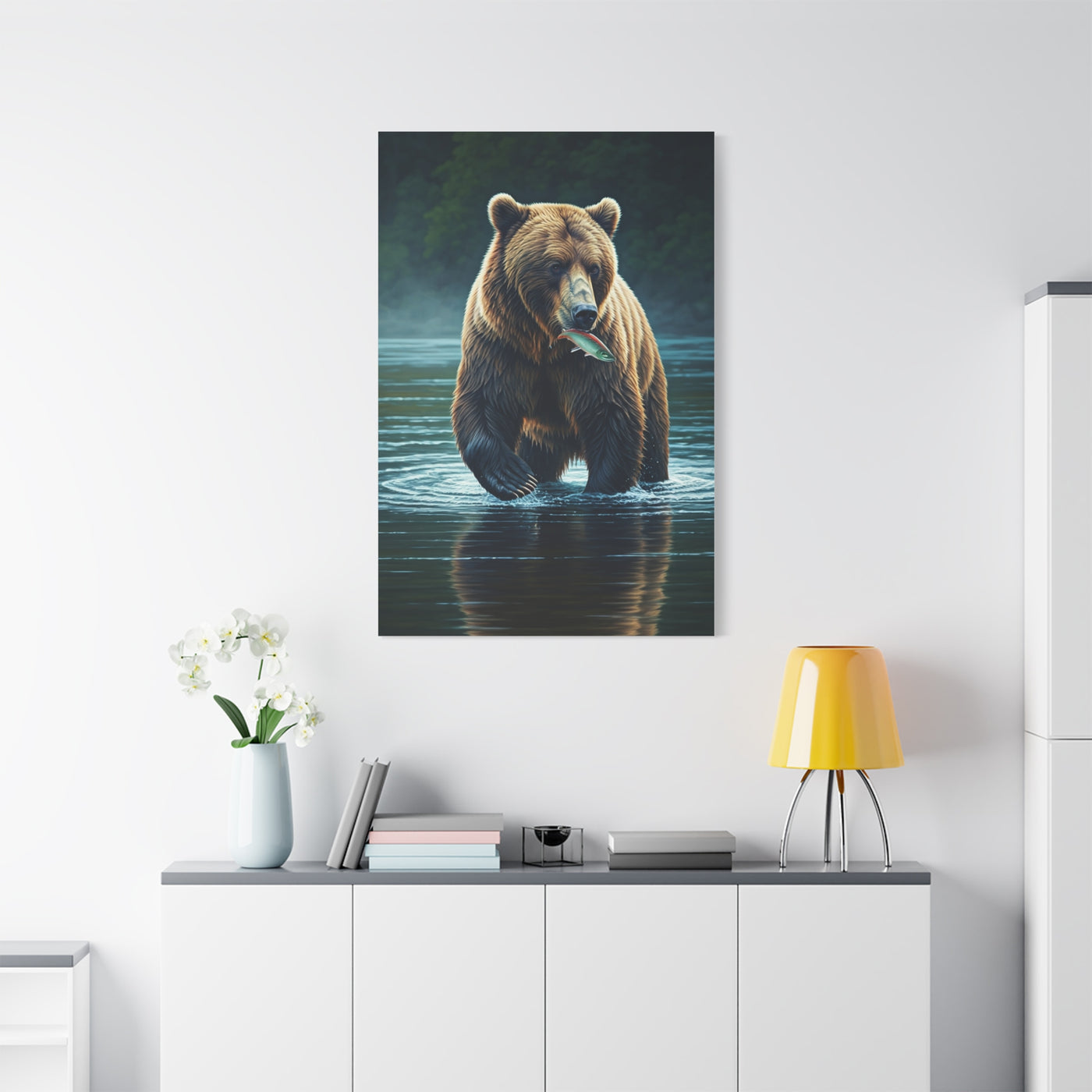 Wild Catch Grizzly Bear Wall Art & Canvas Prints