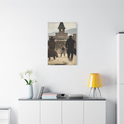 Frontier Gunfight in the Western Street Wall Art & Canvas Print