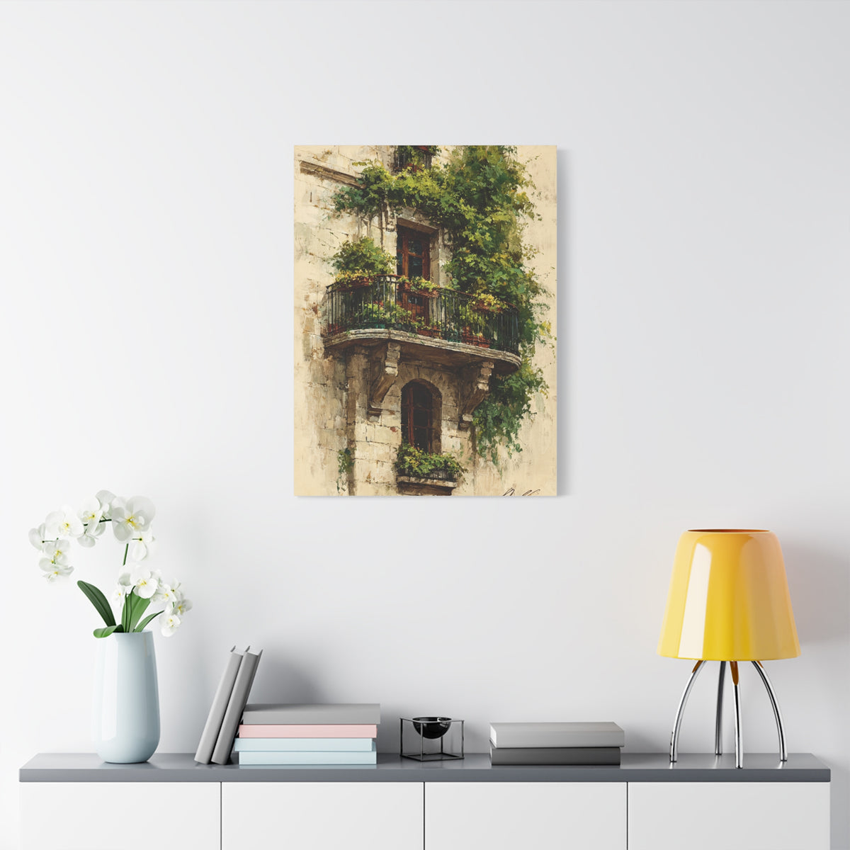 Parisian Balcony Ivy Wall Art & Canvas Print
