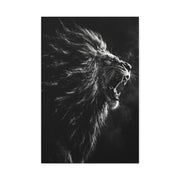 Roaring Lion Monochrome Power Wall Art & Canvas Print