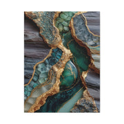 Emerald Geode Gold Vein Abstract Wall Art & Canvas Print