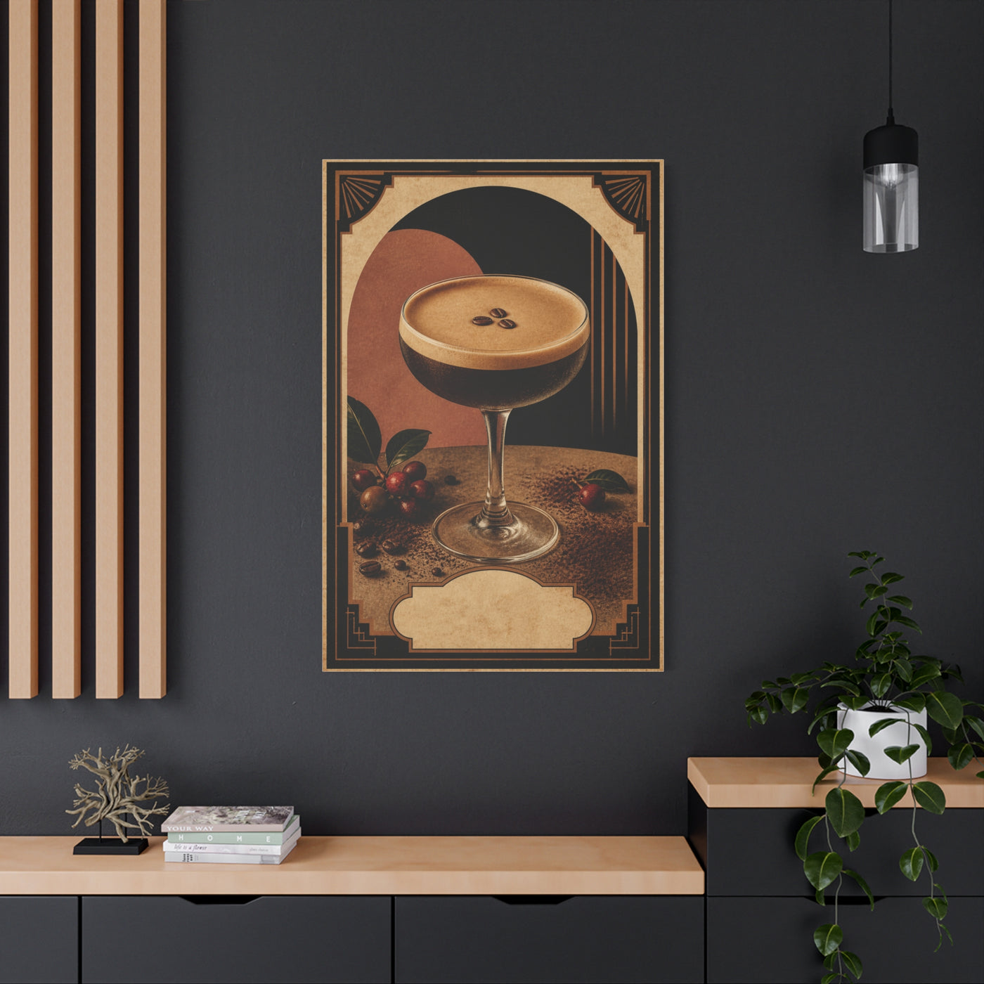 Espresso Martini Deco Poster Wall Art & Canvas Print