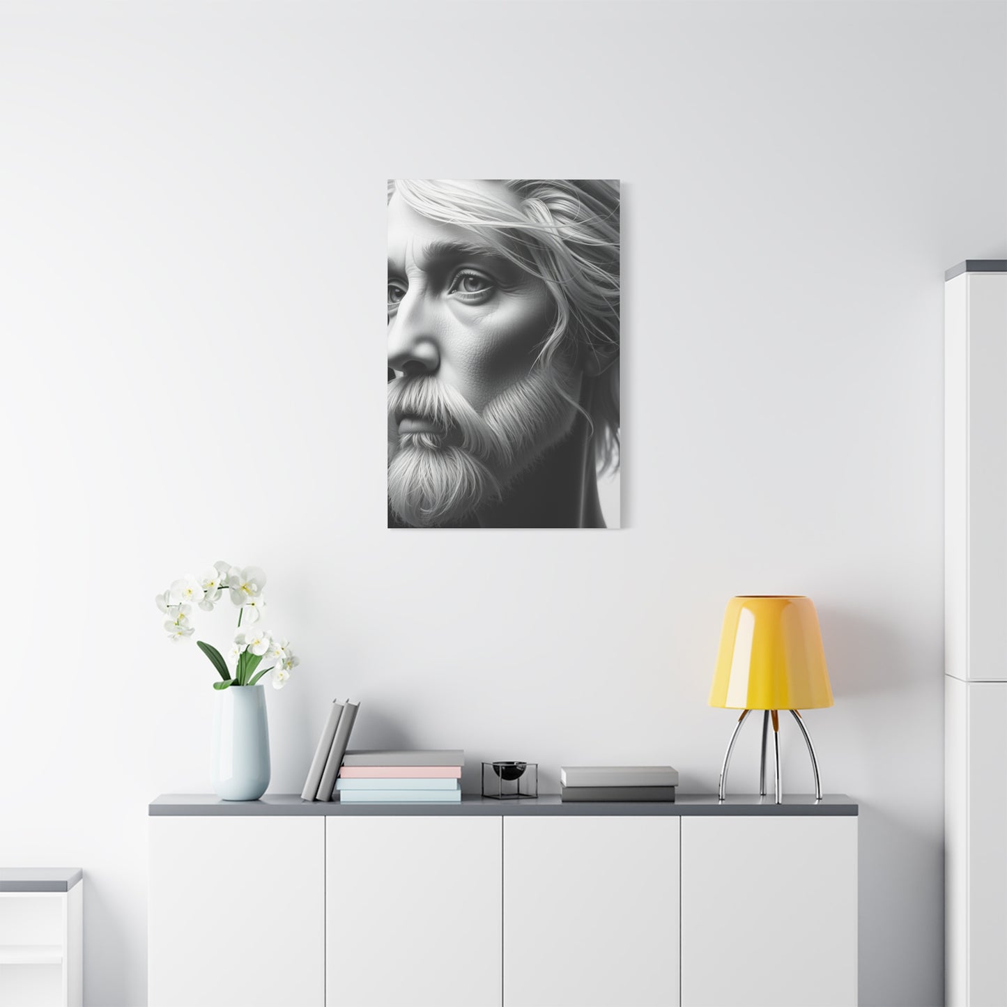 Gray & White Art Luxury Canvas Wall Art & Canvas Print